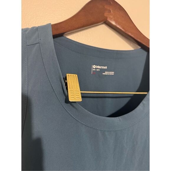 Marmot Elda Dress Dusty Teal Blue Women's Large Outdoors Hiking Althetic UPF 30 - Picture 3 of 13